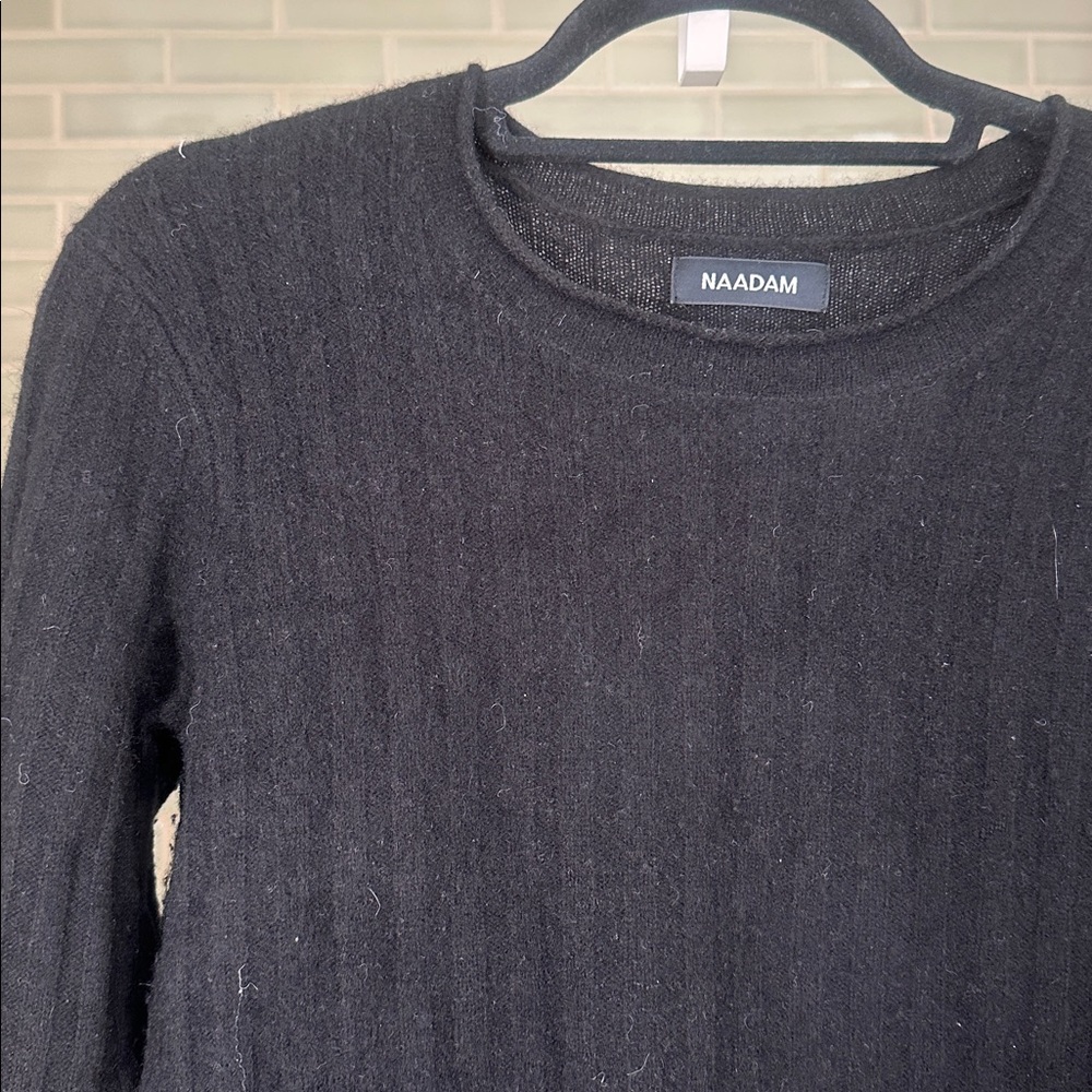 NAADAM Black Cashmere Sweater